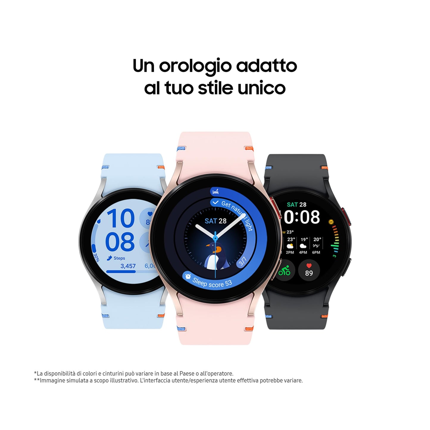 Samsung Galaxy Watch FE 40mm, Smartwatch Analisi del Sonno, Monitoraggio Benessere, Batteria a lunga durata, Bluetooth, Ghiera Touch in Alluminio, Silver [Versione italiana]