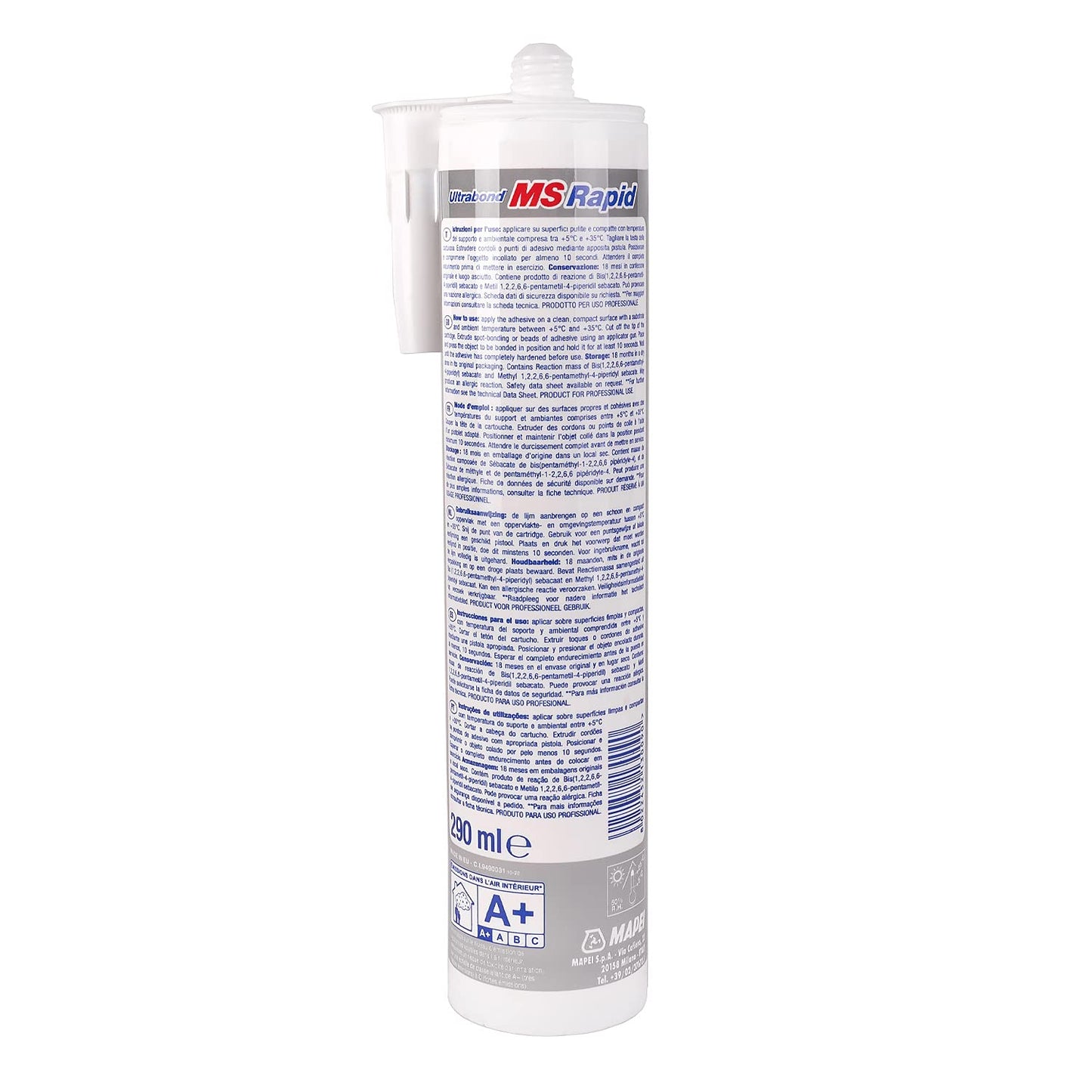 Adesivo di montaggio ibrido ad ampio uso Mapei ULTRABOND MS RAPID 290 ml