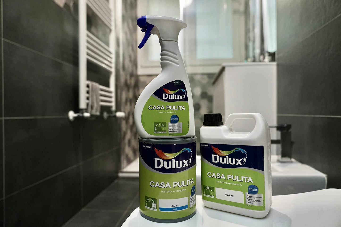 Dulux Casa Pulita Pittura Singolo per Interni Antimuffa Rimuove e Protegge Da Muffe e Funghi, 5 Litri, Bianco