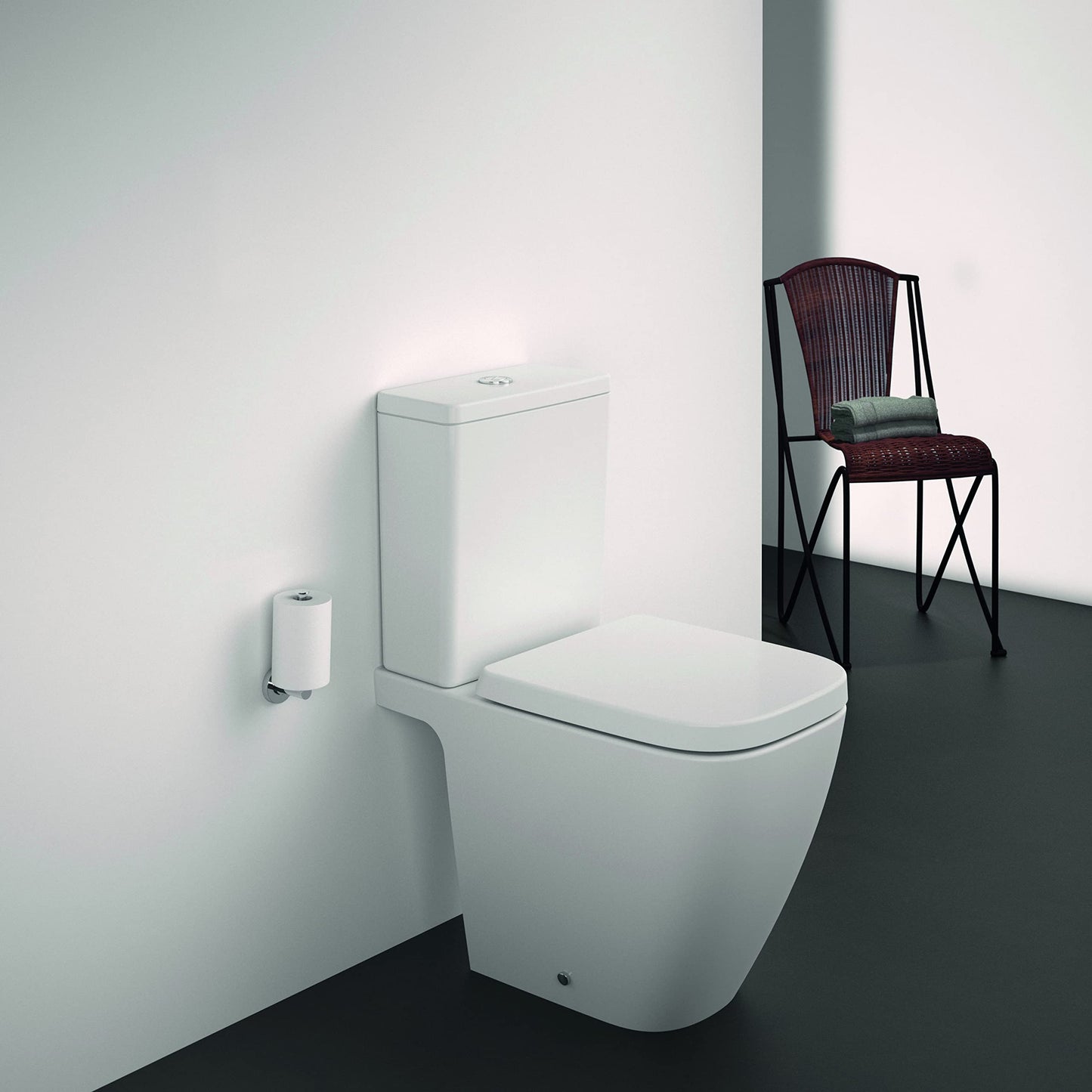 Ideal Standard - i.life S Cassetta entrata bassa completa di batteria double flush (4,5/3 litri). Da abbinare al vaso T459601 da ordinare separatamente. Bianco