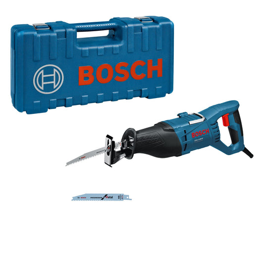 Bosch Professional Sega Universale Gsa 1100 e (Motore da 1100 Watt, Incl. 1 Lama S 2345 X per Legno, 1 Lama S 123 Xf per Metallo, in Valigetta)