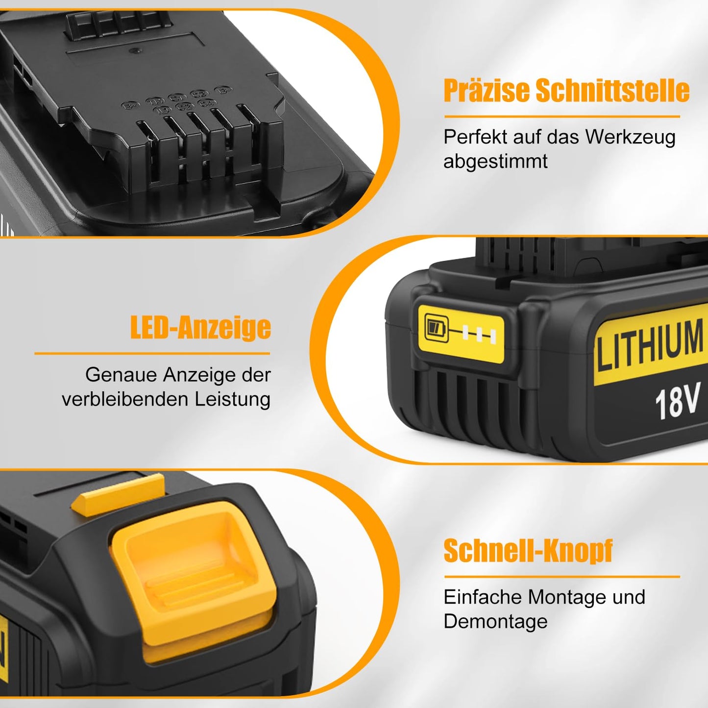 Energup 2 Pezzi 18V 5.0Ah Batteria di Ricambio + DCB102 Dual Port Caricabatterie per Dewalt 18V Batteria DCB184 DCB200 DCB182 DCB180 DCB181 DCB183 DCB201