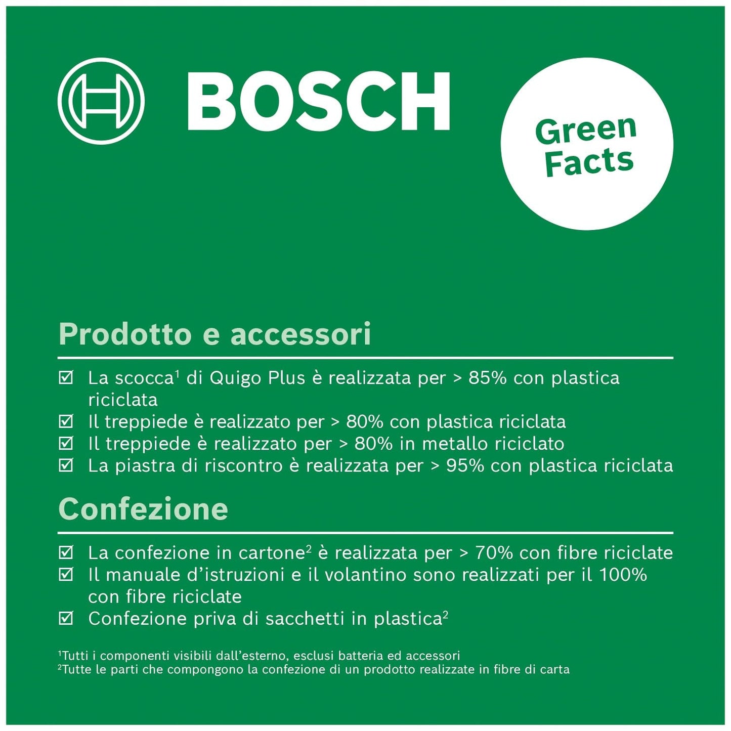 Bosch Home and Garden livella laser a croce Quigo Plus con treppiede (allineamento semplice a distanze uguali e variabili grazie alle marcature sulle linee, in scatola di cartone E-Commerce)