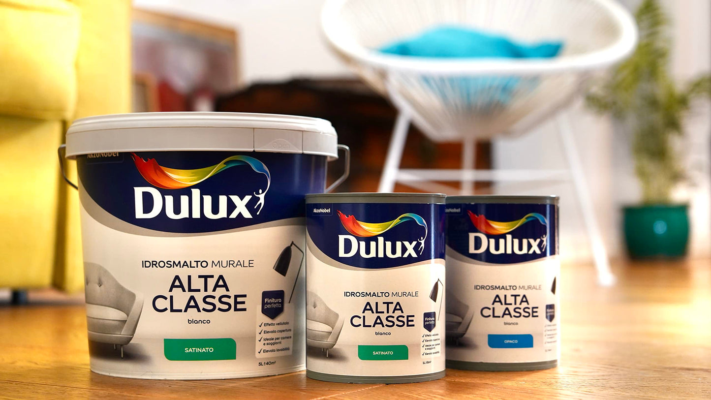 Dulux ALTA CLASSE Smalto Murale all'Acqua per Interni, Ottimo Camere e Soggiorni, 5 Litri, Satinato