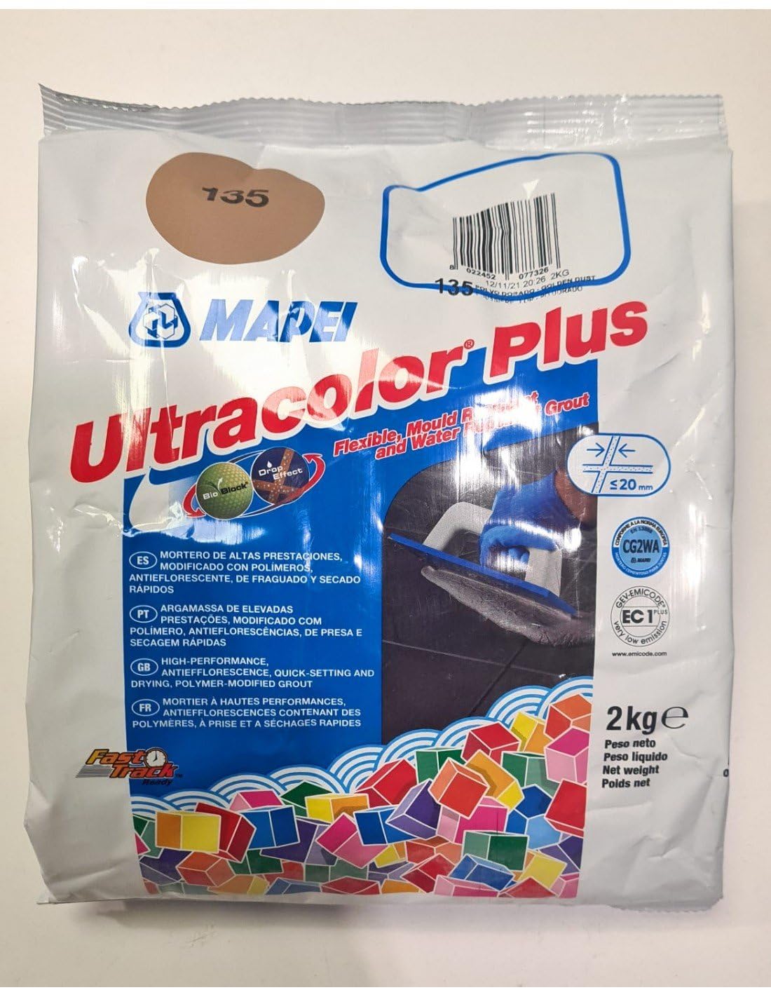 MAPEI Malta per giunti Ultracolor Plus (135) polvere dorata 2 kg