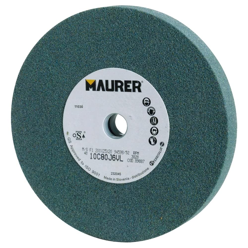 Maurer 9090250 Muela Maurer Carburo Di Silicio 200 X 20 X 20, Grana 80