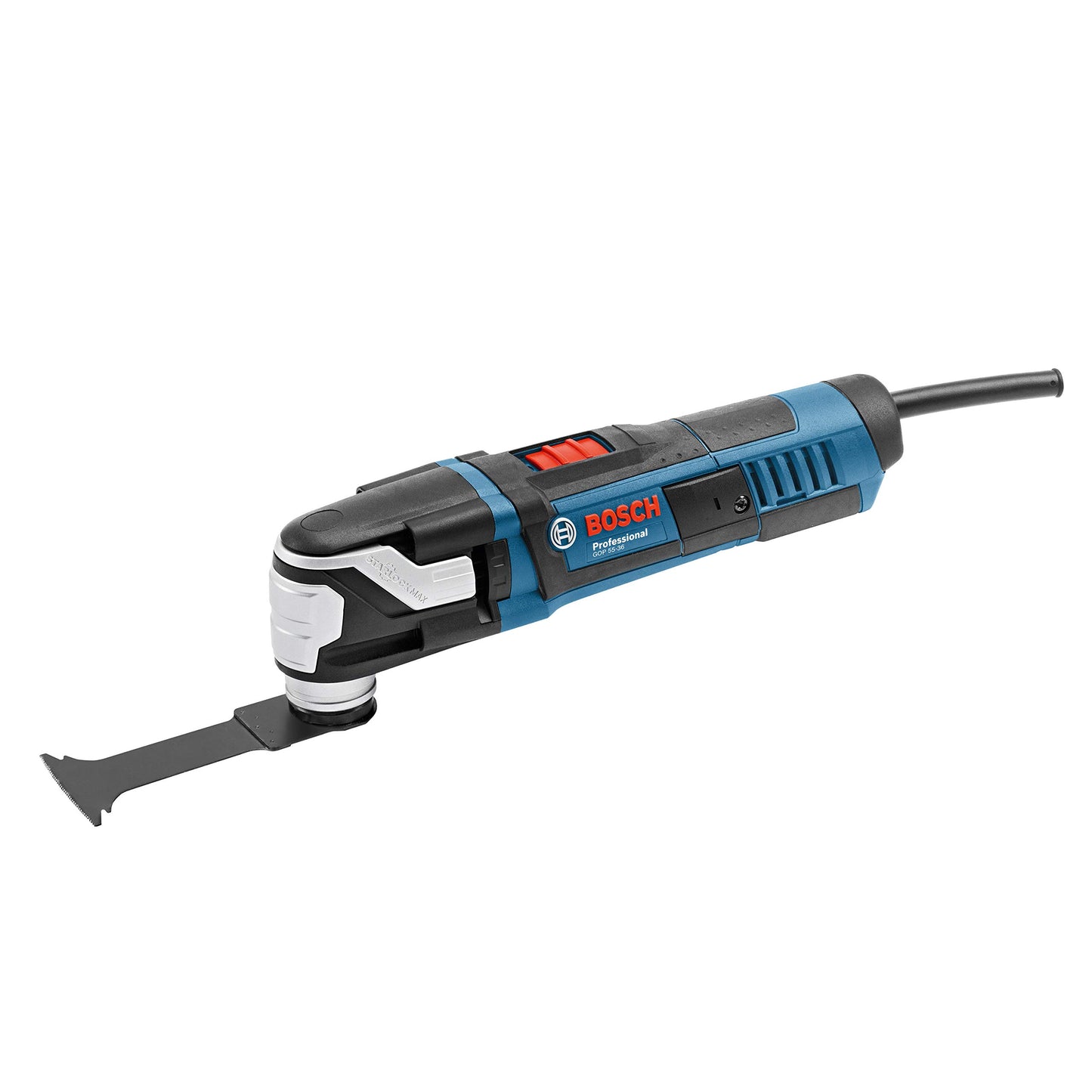 Bosch Professional Utensile Multifunzione Gop 55-36 (Starlock, 550 Watt, Incl. 9 Lame, 1 Piastra di Levigatura Delta, 25 Fogli Abrasivi, L-Boxx)