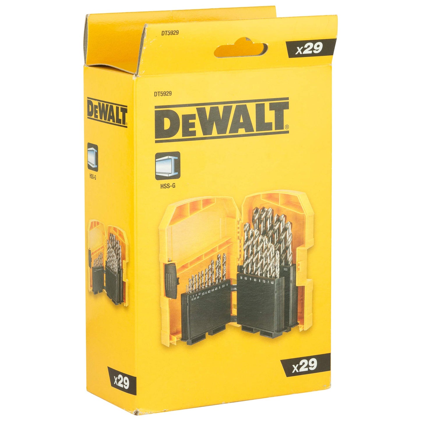 DeWalt DT5929-QZ DT5929-QZ-Tough Case Grande con 29 piezas para Metal, Nero, Large