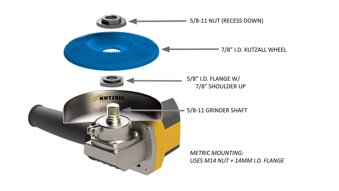 Kutzall Extreme Disco Abrasivo - Grana media, 114.3mm X 22.2mm - Accessorio Tagli Angolari per Smerigliatrice Angolare per Falegnameria per DeWalt, Bosch. Carburo di Tungsteno Abrasivo, SD412X70