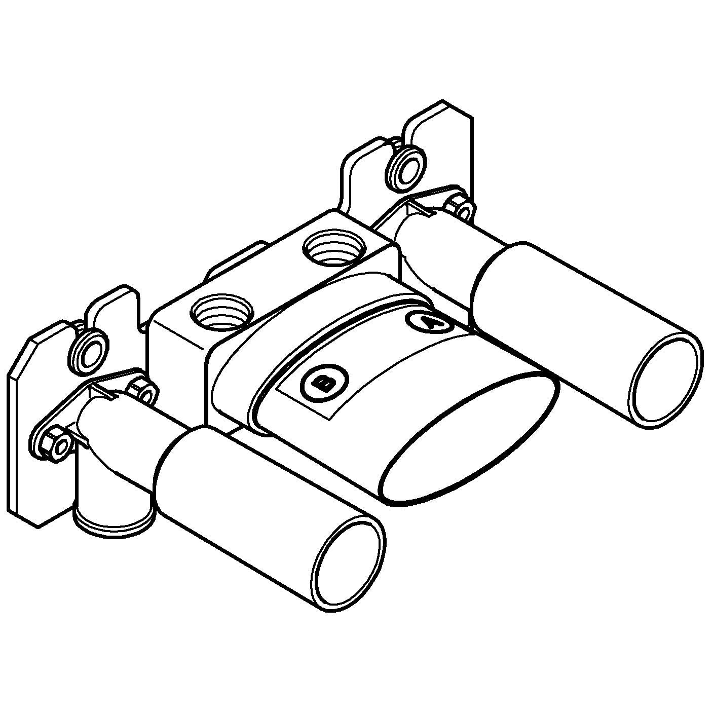 Grohe GRO-26449000 26449000-Grohterm SmartControl Sistema de ducha termostático empotrado Cuerpo oculto, Nero