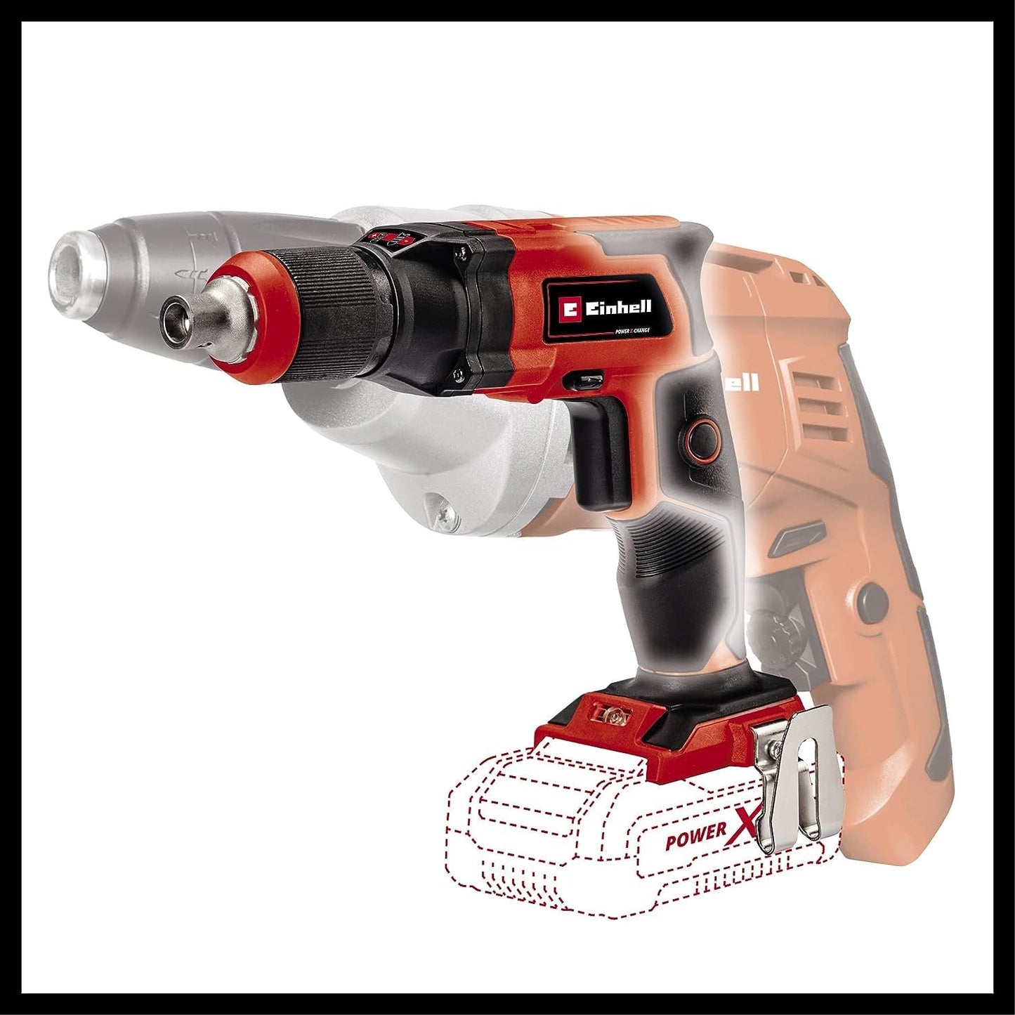 Einhell TE-DY 18 Li-Solo Avvitatore per cartongesso a batteria Power X-Change (18 V, giri al min. 0 - 4000, supporto magnetico punte (6,35mm/¼"), senza batteria e caricabatteria)