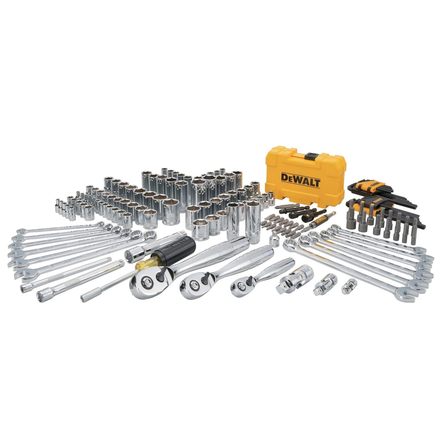 DEWALT DWMT73803 - Kit attrezzi meccanici e bussole, 168 pezzi