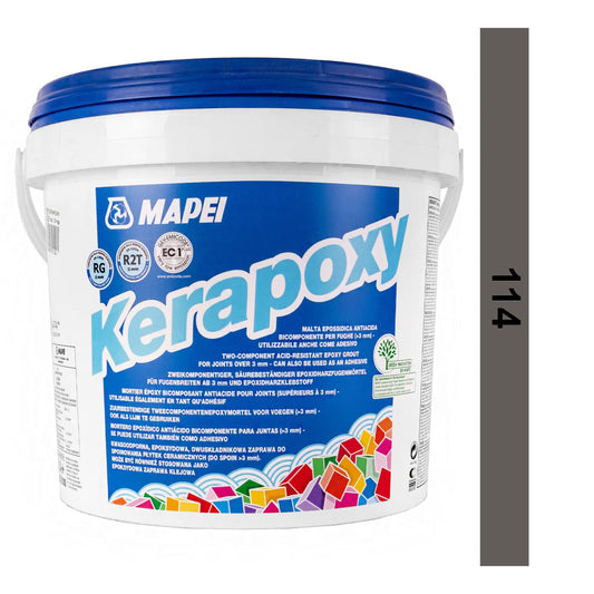 MAPEI Kerapoxy resina epossidica Grout for tiles 2K 5 kg (antracite n. 114)