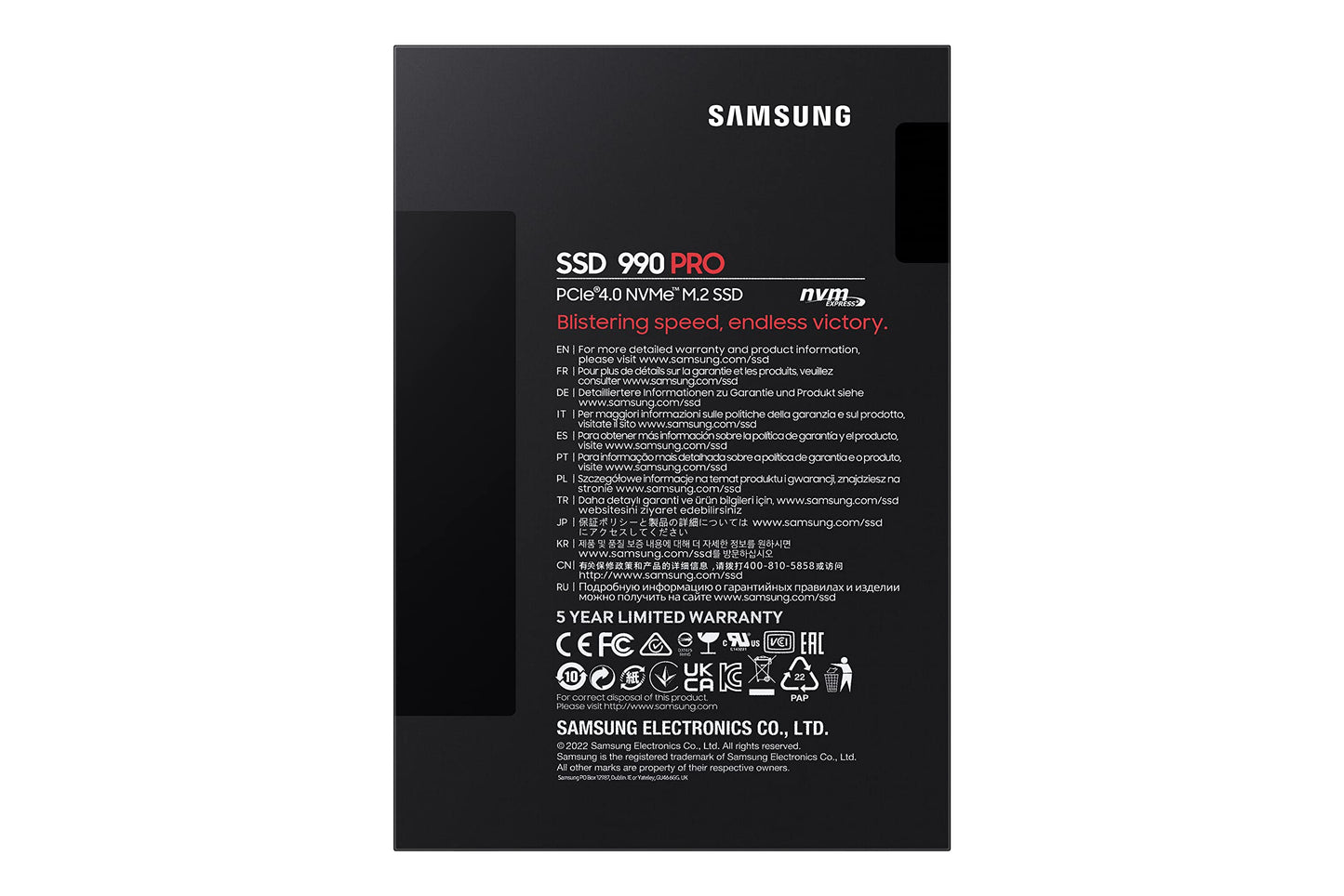 SAMSUNG Memorie 990 PRO M.2 2000 GB PCI Express 4.0 V-NAND MLC NVMe