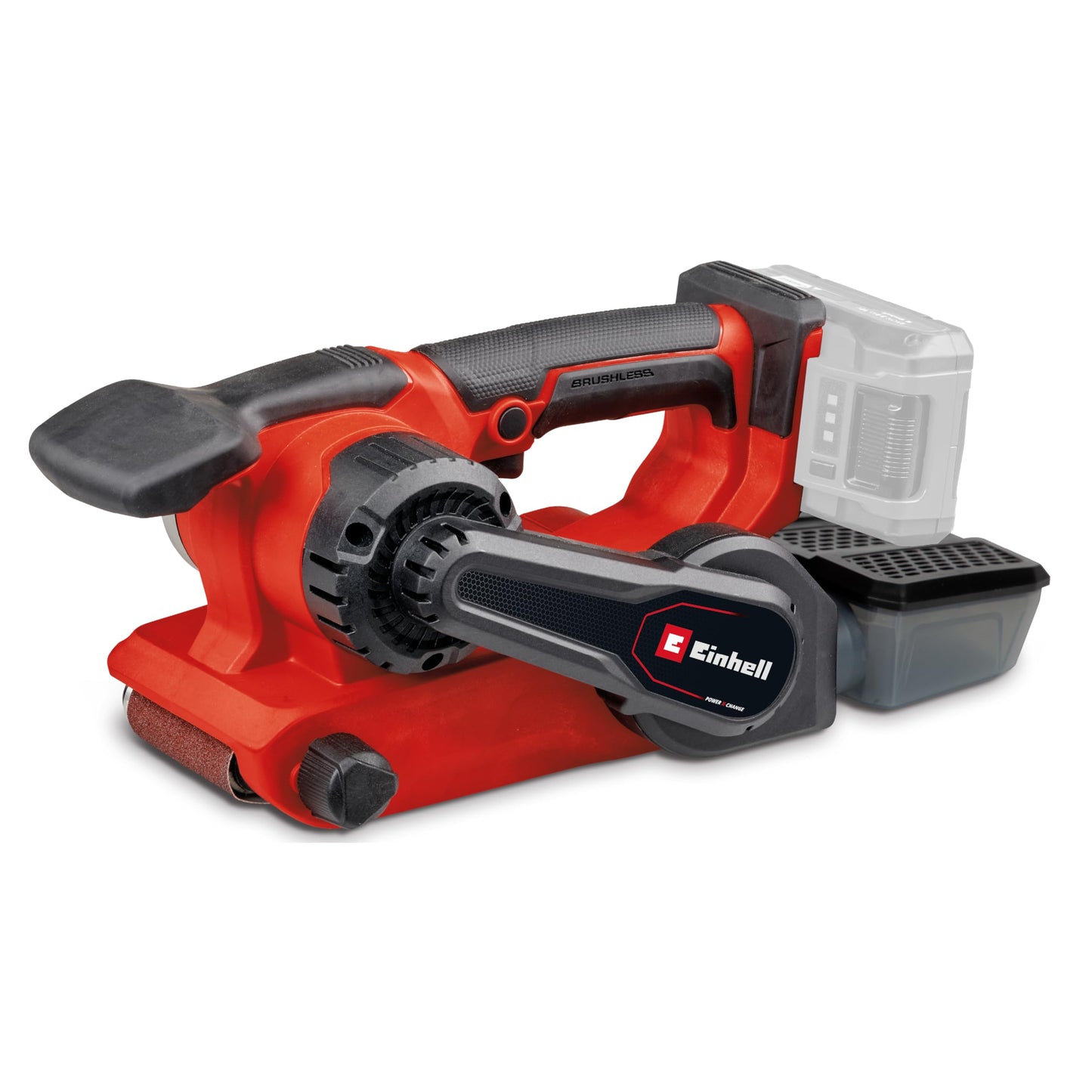 Einhell Levigatrice a batteria TP-BS 18/457 Li BL-Solo Power X-Change (18 V, batterie agli ioni di litio, motore Brushless, incl. 3 nastri abrasivi a grana 80 da 457x75 mm, senza batt. e caricabatt.)