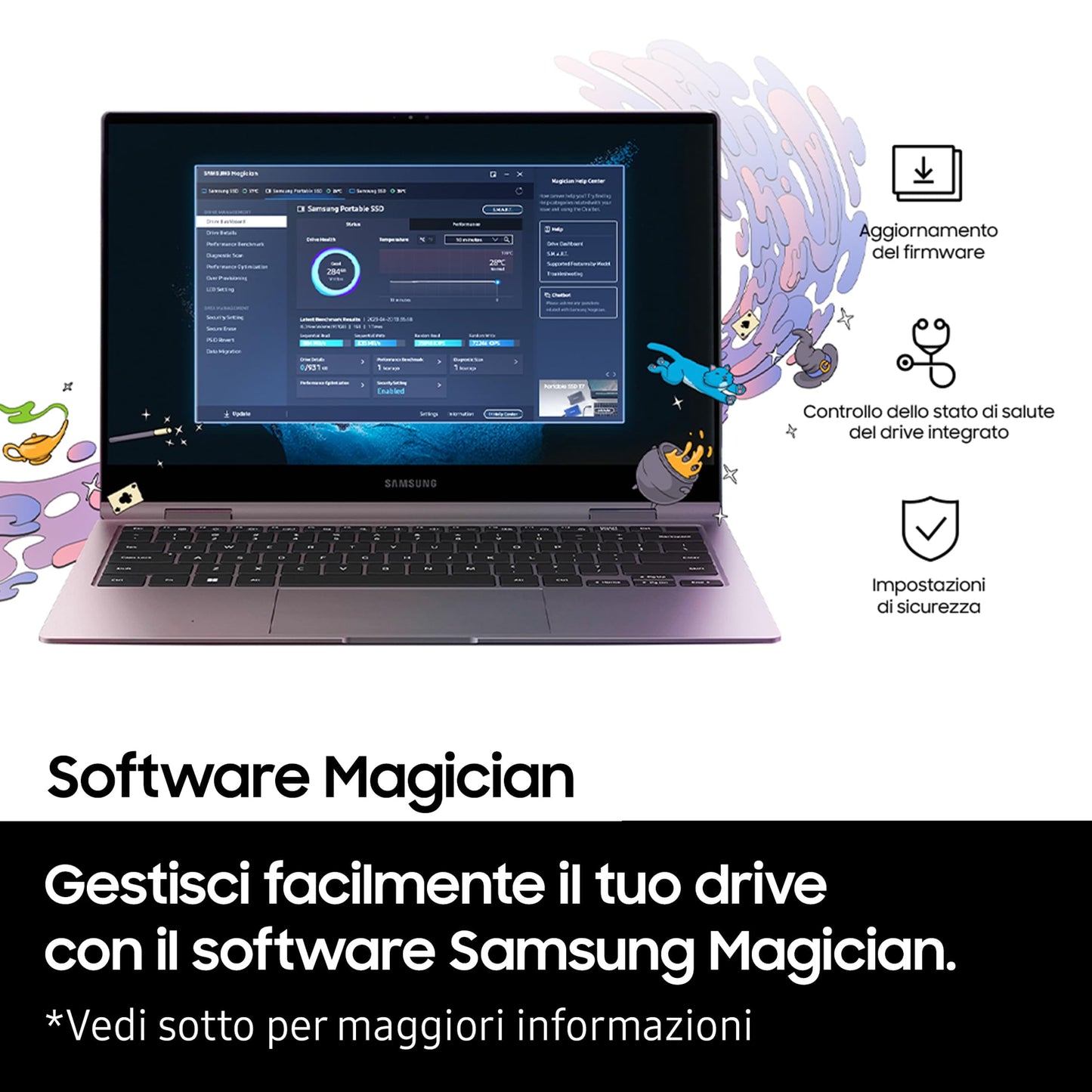 Samsung Memorie T7 MU-PC4T0T SSD Esterno Portatile da 4TB, USB 3.2 Gen 2, 10 Gbps, Grigio