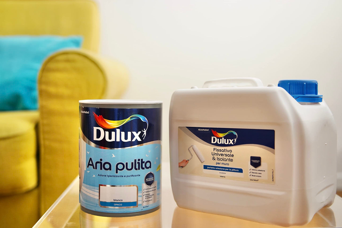 Dulux Aria Pulita Pittura per Interni all'Acqua con Formula Anti Inquinamento e Anti Formaldeide, 5 Litri, Bianco