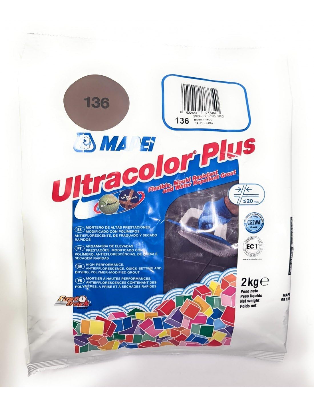 MAPEI Malta per giunti Ultracolor Plus (136) Fango 2 Kg