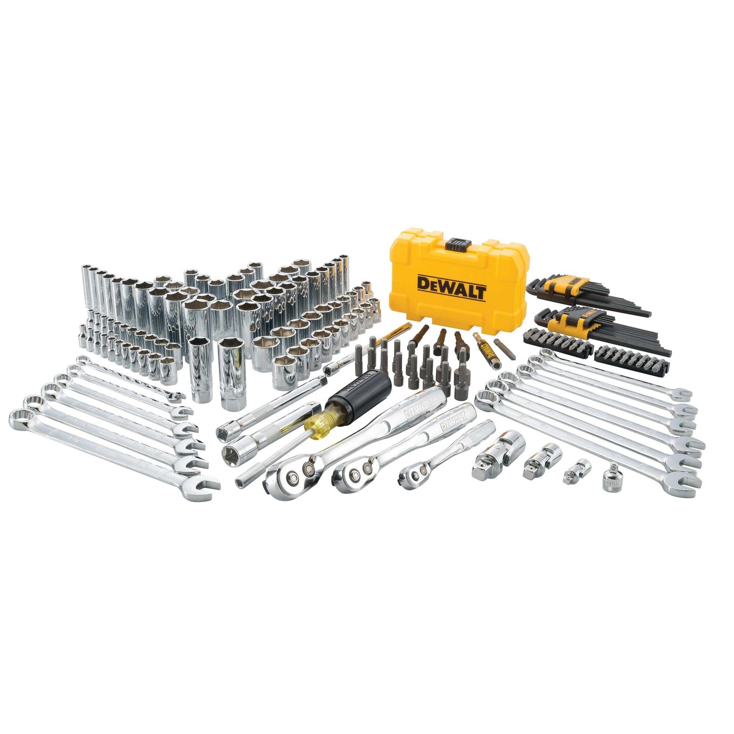 DEWALT DWMT73803 - Kit attrezzi meccanici e bussole, 168 pezzi