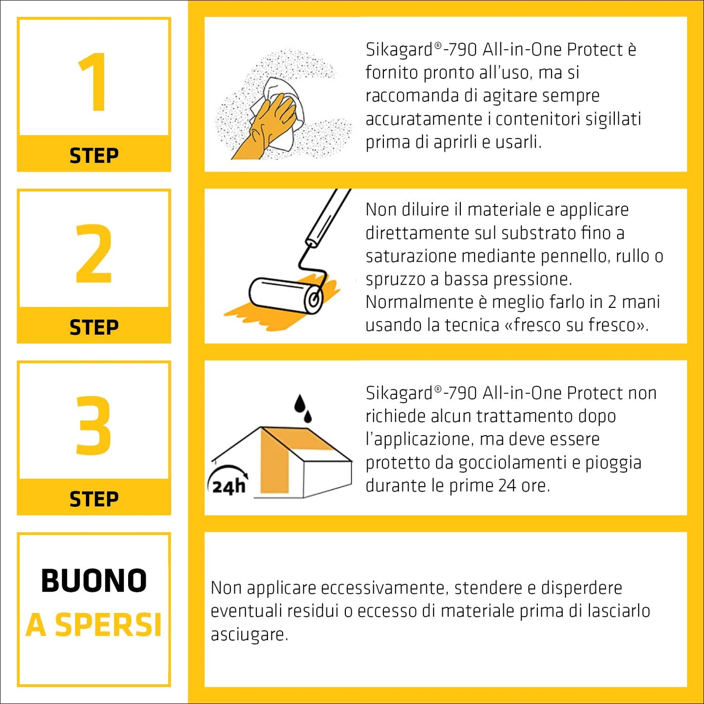 Sika - Sikagard-790 All-in-One Protect, Trasparente - Protettivo invisibile per superfici porose - Facciate, pavimenti e tetti - 5L