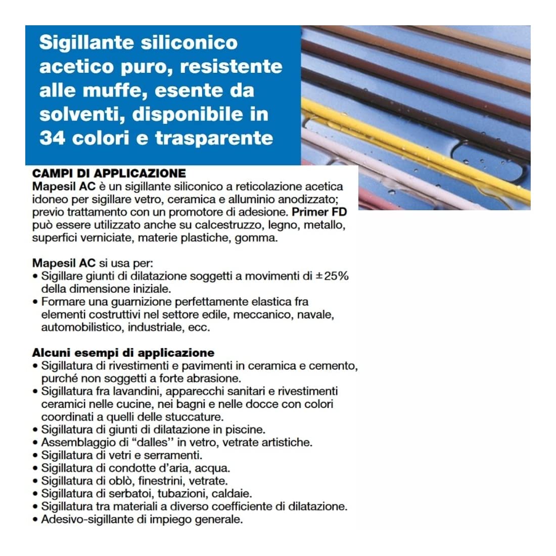 Mapesil AC - Silicone sigillante antimuffa per liquirizia 152 (liquirizia)