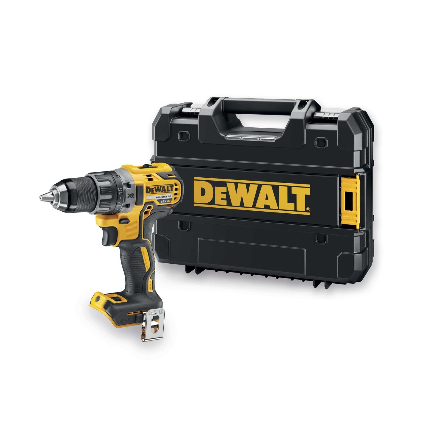 DEWALT DCD791NT-XJ Trapano Avvitatore, 2 velocità, Motore Brushless, in Valigetta TSTAK Senza Batteria e Caricabatterie, 18 V, Corpo Macchina