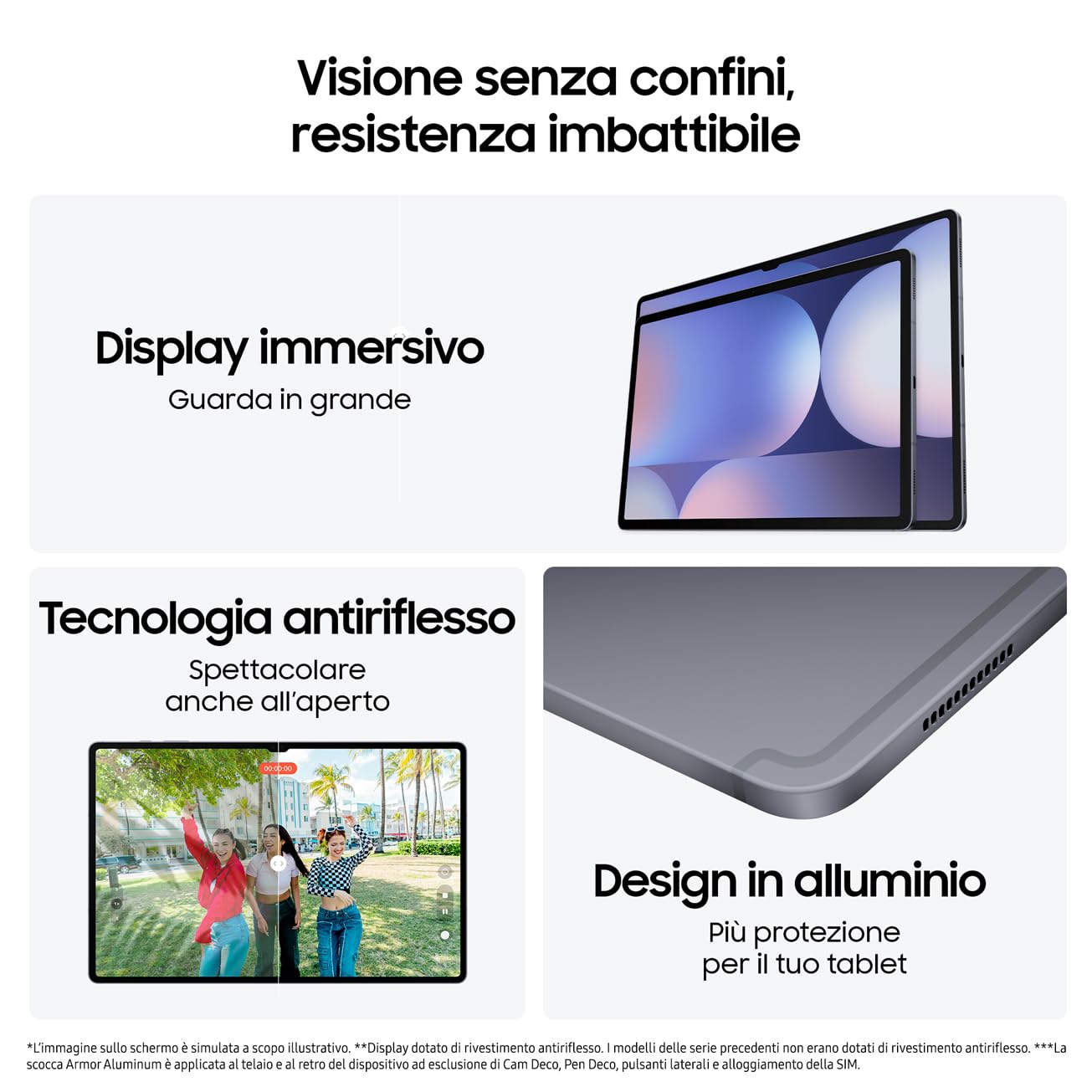 Samsung Galaxy Tab S10 Ultra, Tablet AI, Display 14.6" Dynamic AMOLED 2X, Wi-Fi, RAM 12GB, 512GB, 11.200 mAh, Android 14, IP68, Gray, [Versione italiana] 2024, Caricabatterie 45W