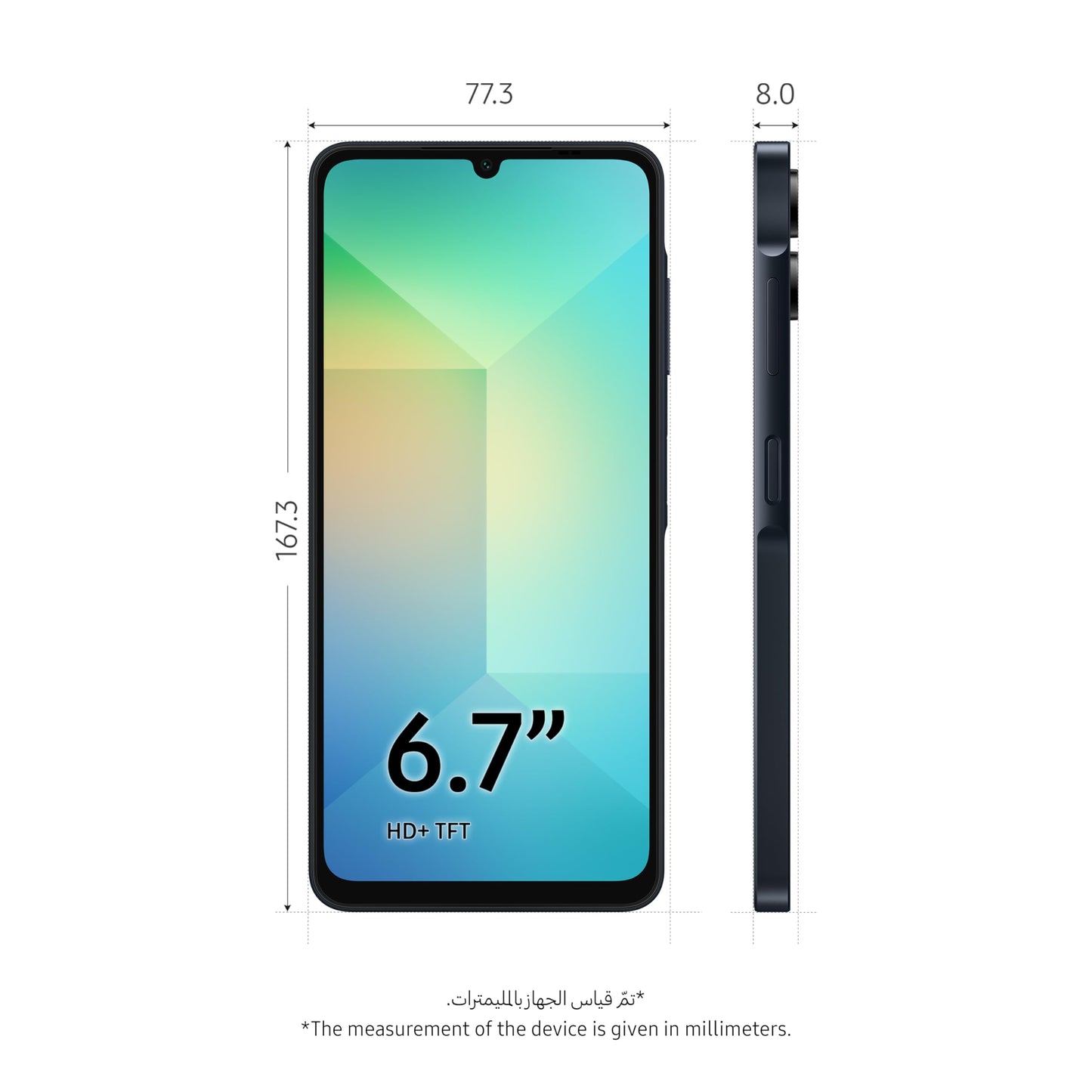 SAMSUNG Galaxy A06 4G LTE Versione Globale SM-A065F/DS, Display 6,7", Doppia SIM 50MP Doppia Fotocamera Nero (Black), 64GB