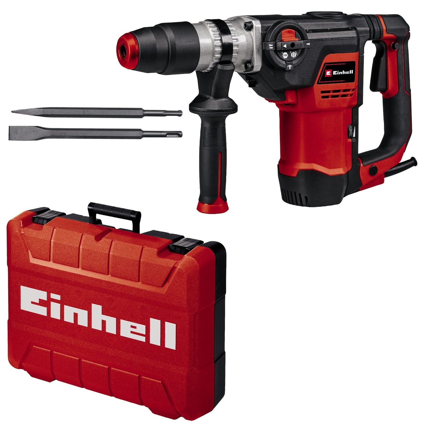 Einhell Tassellatore TE-RH 40 3F (1.050 W, percussione pneumatica, forza di percussione di 10 J, attacco SDS-Max, scalpello piatto e scalpello a punta inclusi)