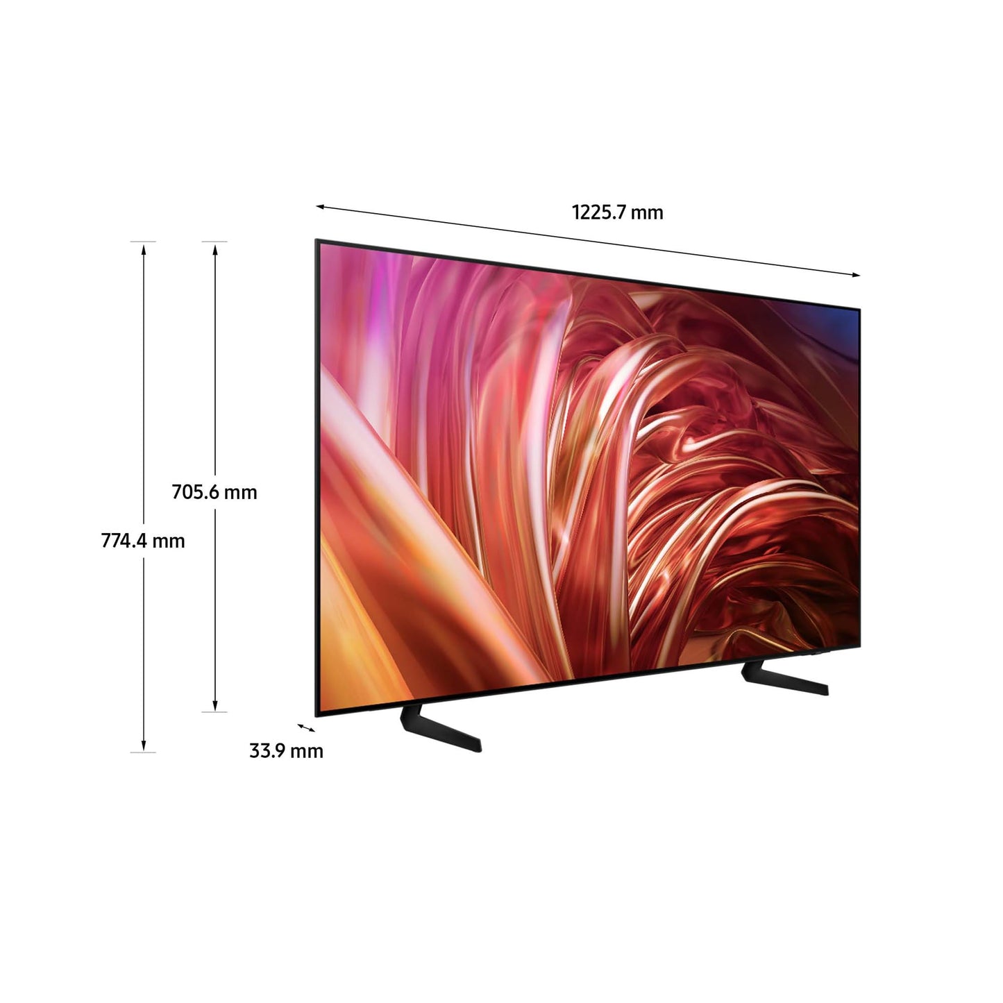 Samsung OLED TV 55" QE55S85DAEXZT, OLED HDR, Upscaling AI 4K, Processore NQ4 AI Gen2, Design Contour, DVBT-2, Q-Symphony & Dolby Atmos, Gaming Hub, Graphite Black, 2024