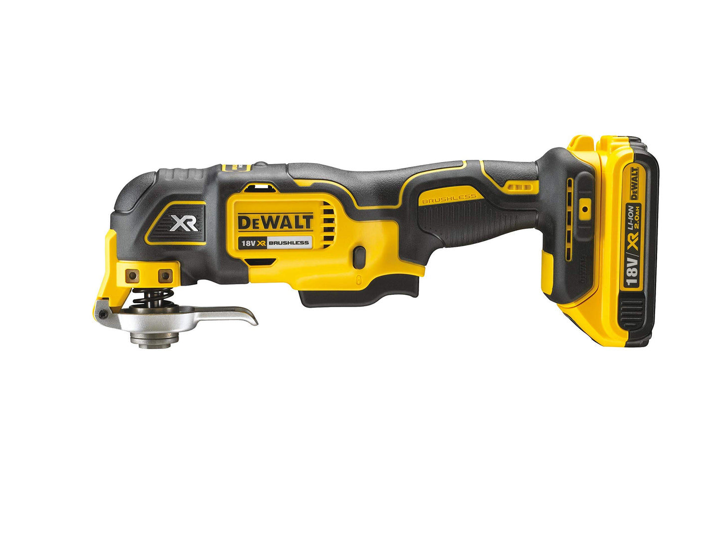 DeWalt DCS355D2-QW Utensile Multi-Funzione ad oscillazione, 2.0 Ah, motore Brushless, con doppia batteria in valigetta, 18 volts