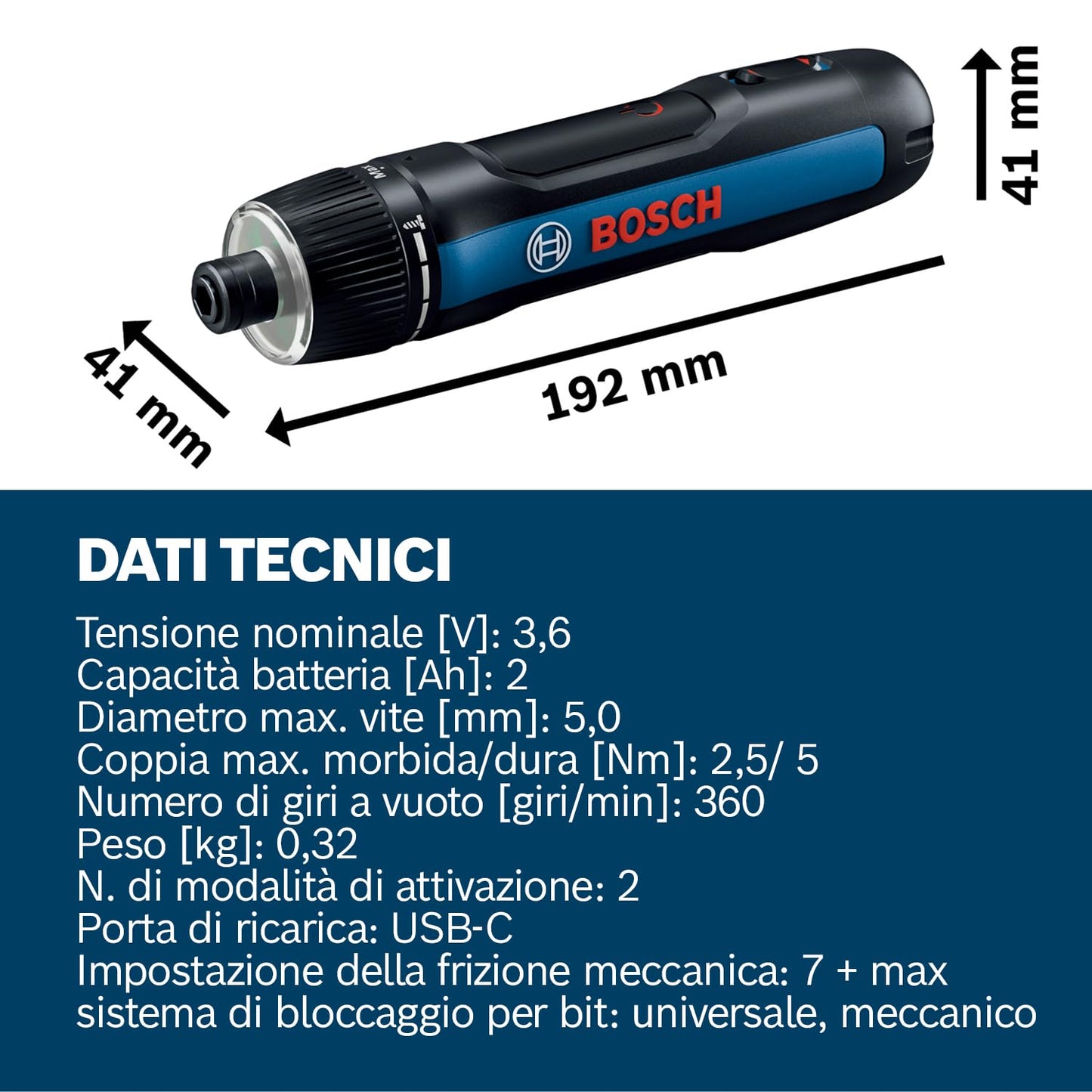 Bosch Professional avvitatore a batteria Bosch GO 3 (incl. set di bit da 8 pezzi, portapunte, cavo USB-C, mini valigetta)