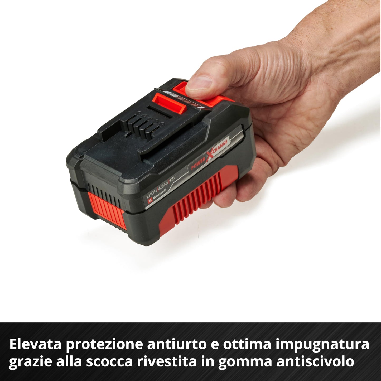 Einhell Originale PXC Twin Pack 4,0 Ah Batterie, 18 V, Per tutti i dispositivi Power X-Change, Gestione dinámica della batteria, cicli di ricarica ada), Confezione da 2, nessun caricabatterie