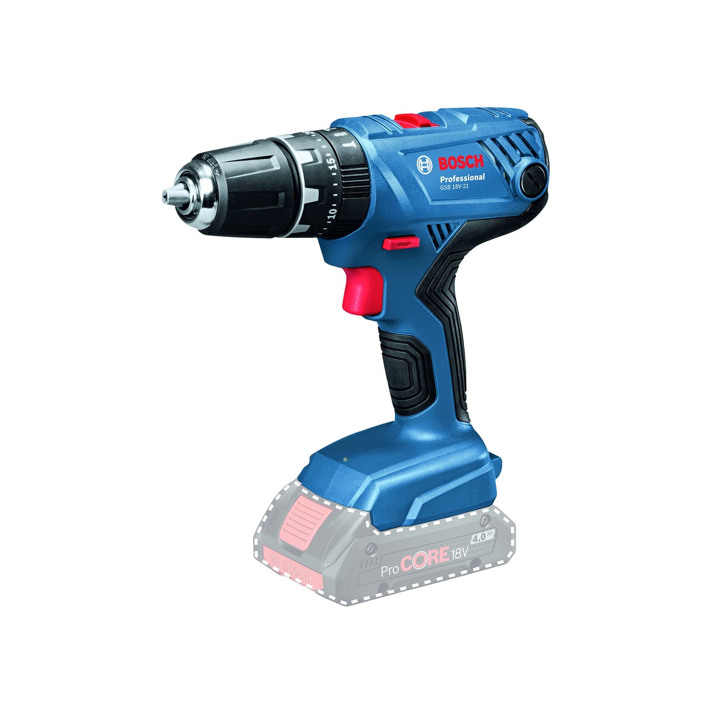 Bosch Professional 18V System Trapano-avvitatore con percussione a batteria GSB 18V-21 (Senza batterie e caricabatteria)