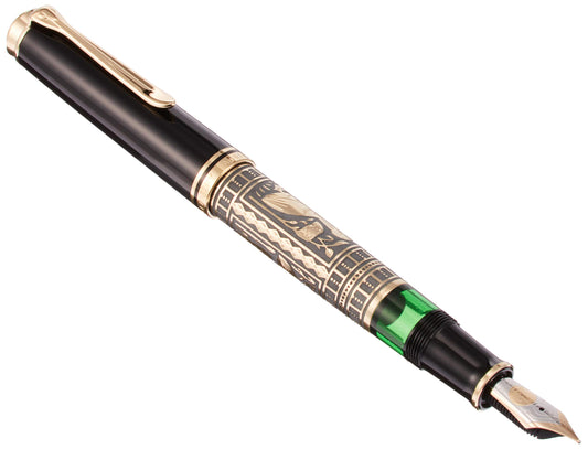 Pelikan M900 Penna Stilografica Toledo 900 Pennino Ef in Cofanetto Regalo, Nero