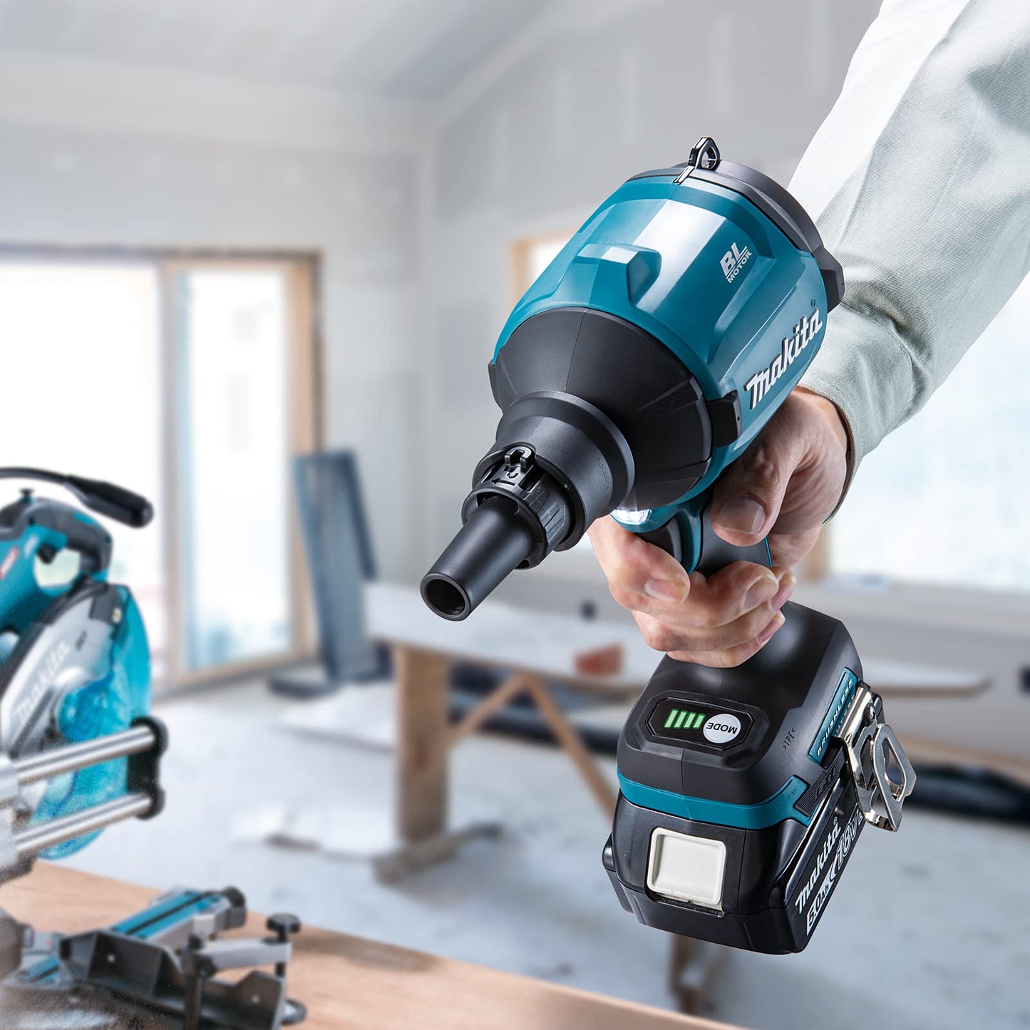 Makita DAS180RT - Soffiatore senza spazzole LXT agli ioni di litio, 18 V, con 1 batteria da 5,0 Ah e caricabatterie