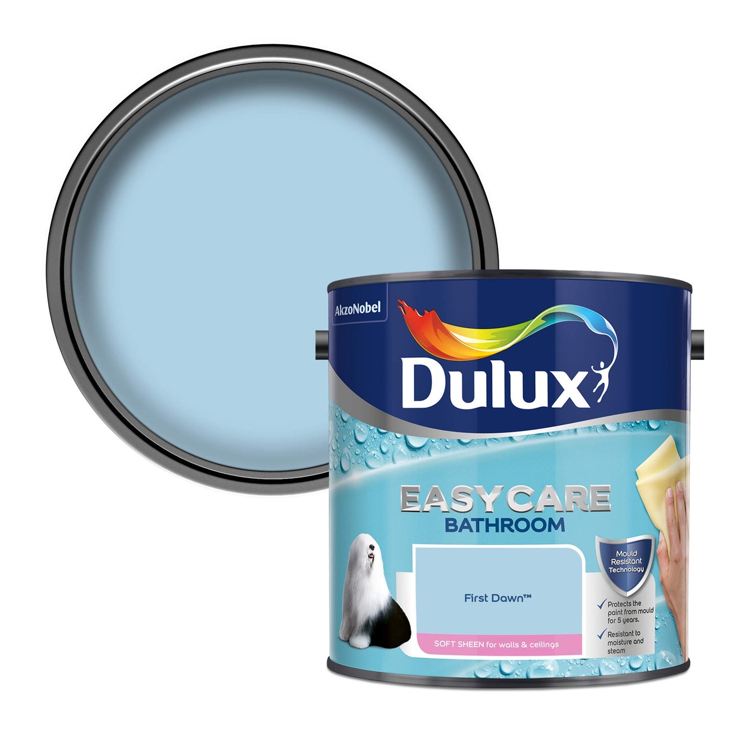 Dulux Easy ycare - Vernice a emulsione morbida per pareti e soffitti, First Dawn, 2,5 litri