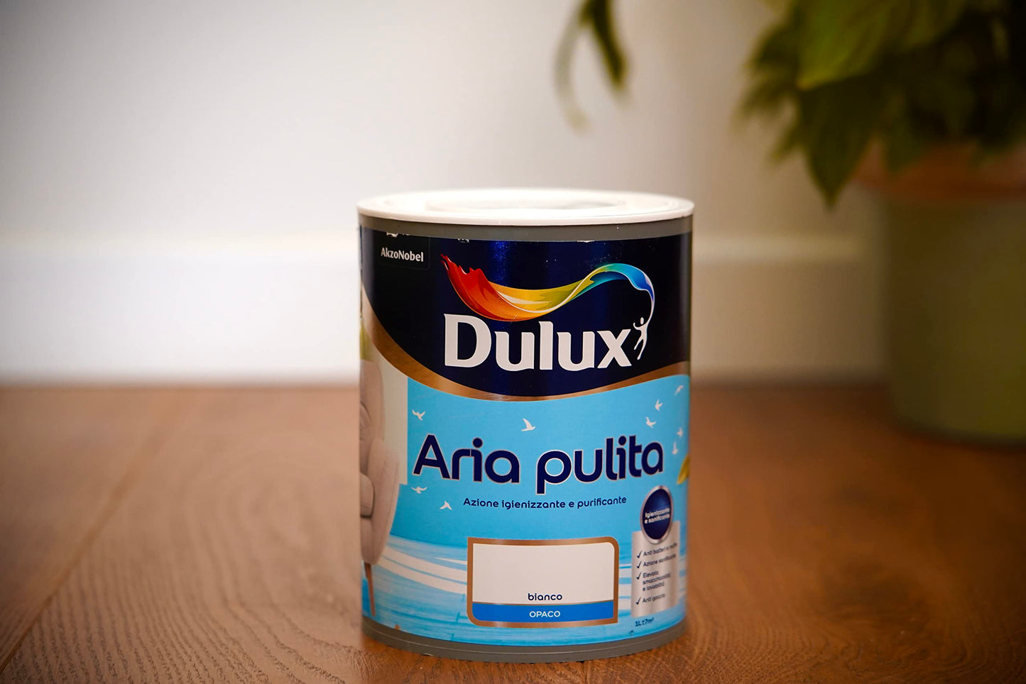 Dulux Aria Pulita Pittura per Interni all'Acqua con Formula Anti Inquinamento e Anti Formaldeide, 5 Litri, Bianco