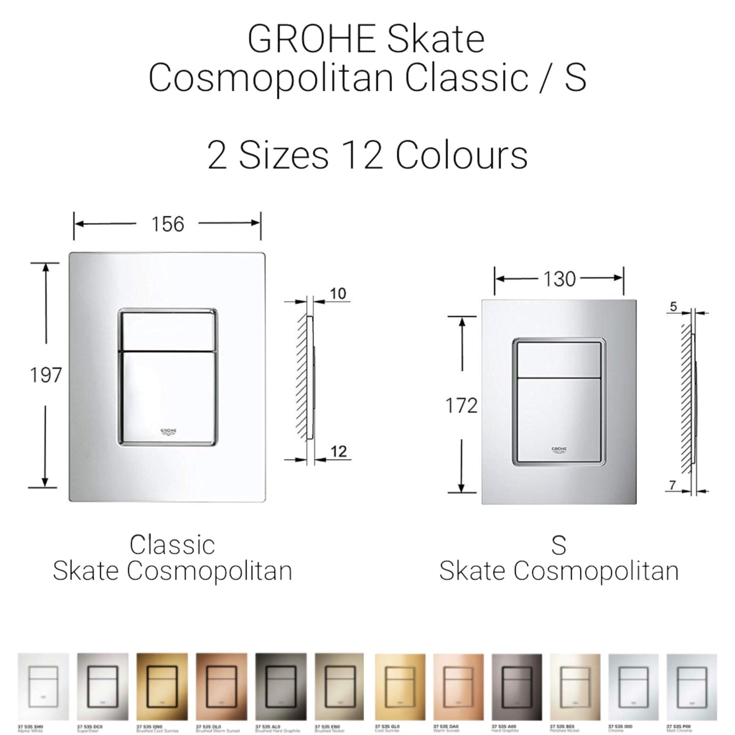 Grohe 38732SD0 Piastra di Azionamento WC, Inox Satinato