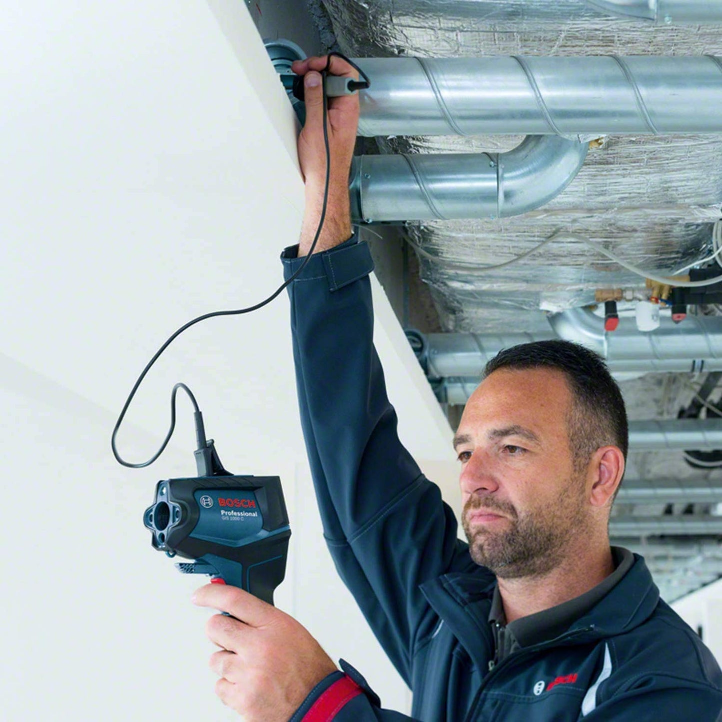 Bosch Professional 12V System Termometro a infrarossi GIS 1000 C,1 batteria 12V, con funzione app, intervallo di temperatura da -40 °C a 1000 °C, L-BOXX