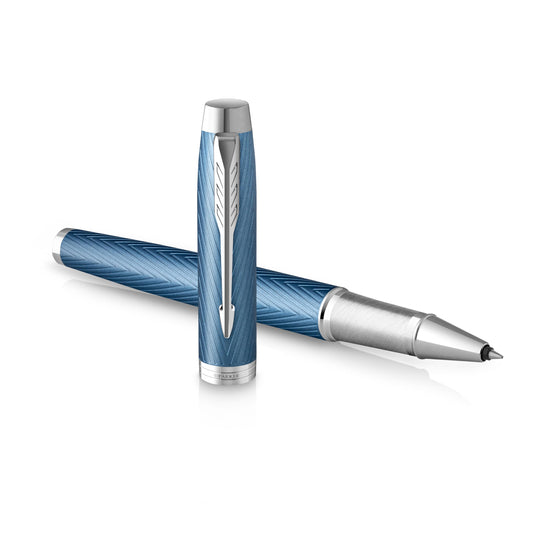 Parker Vector Penna Stilografica con Finiture Cromate, Blu