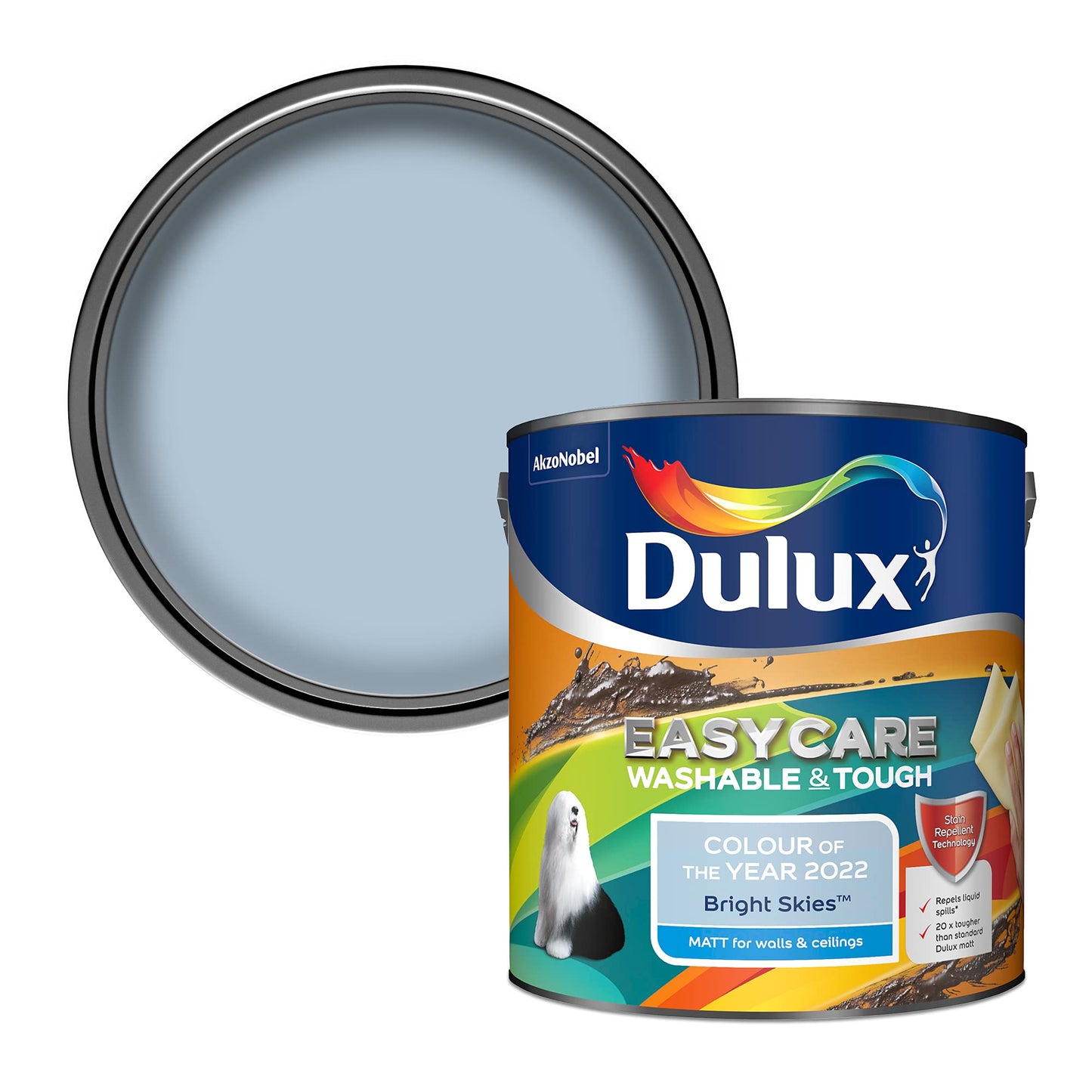 Dulux Easycare - Vernice a emulsione opaca, lavabile e resistente, 2,5 litri