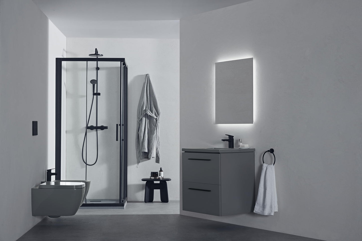 Ideal Standard - Ceraplan, Miscelatore monocomando bidet, Nero sera