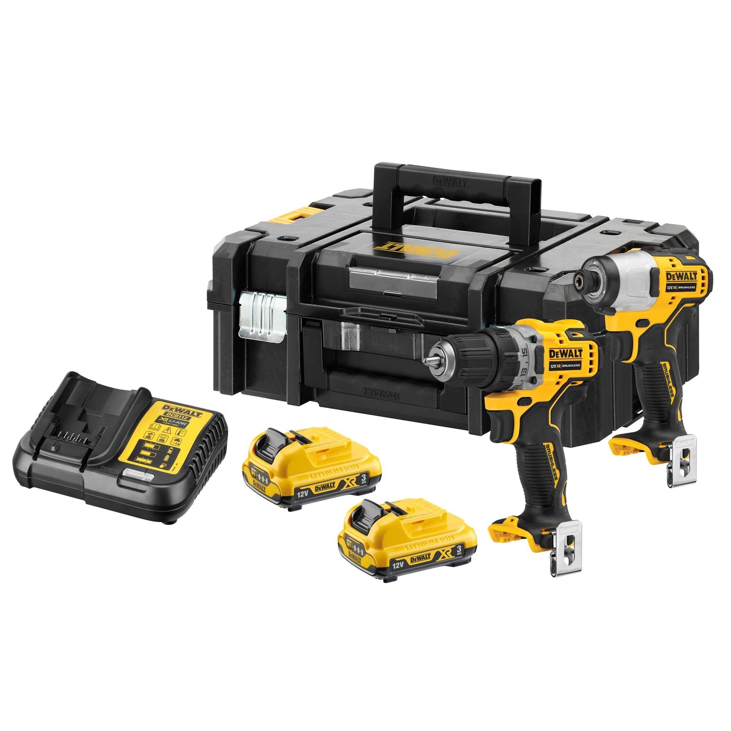 DEWALT 12V SUB-COMPACT DD & ID KIT TSTAK 3.0AH, DCK2110L2T-QW