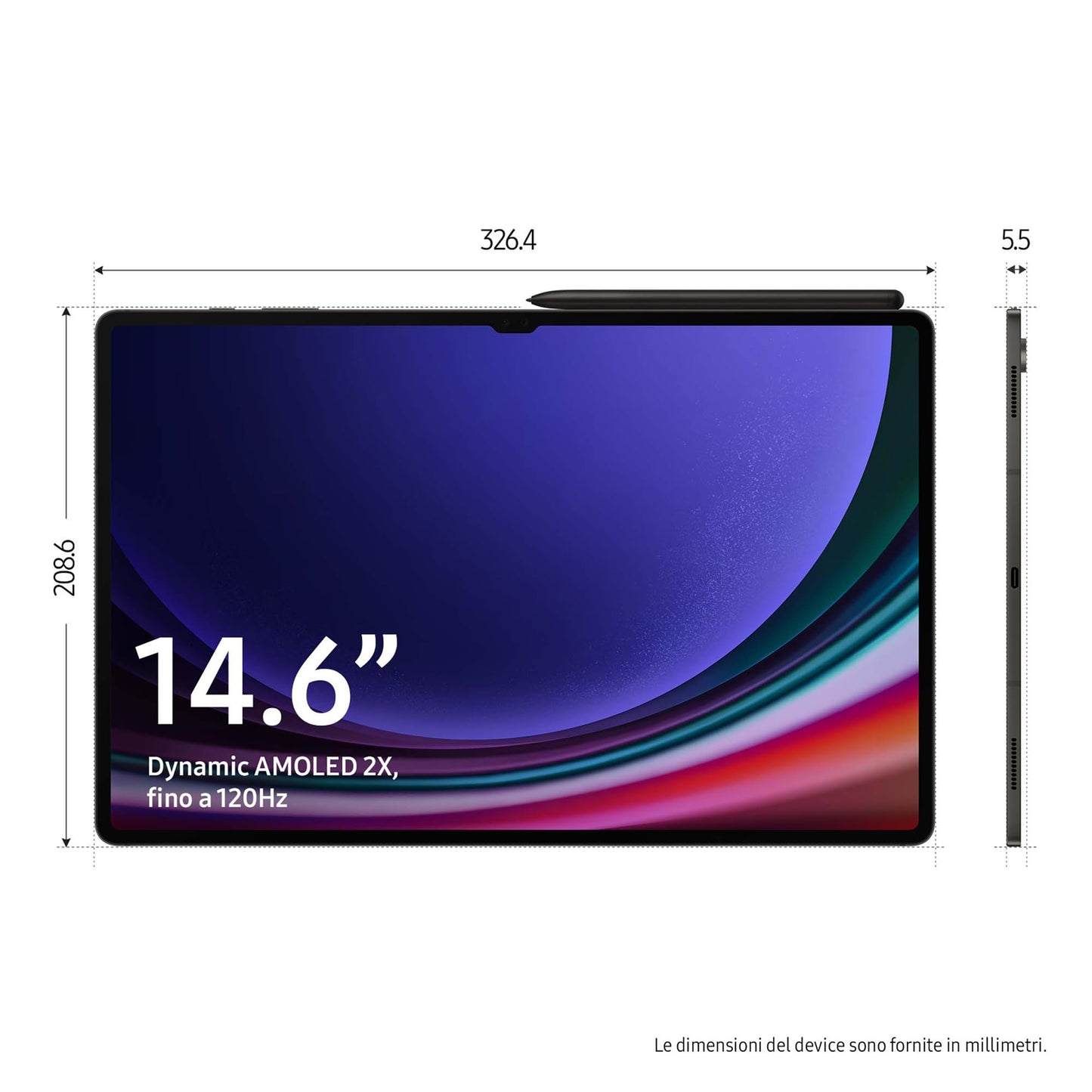 Samsung Galaxy Galaxy Tab S9 Ultra Tablet Android Wi-Fi RAM 12GB 256GB SSD [Versione italiana] 2023 + Battery Pack