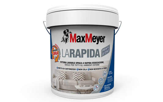 MaxMeyer Pittura per interni Lavabile La Rapida BIANCO 14 L