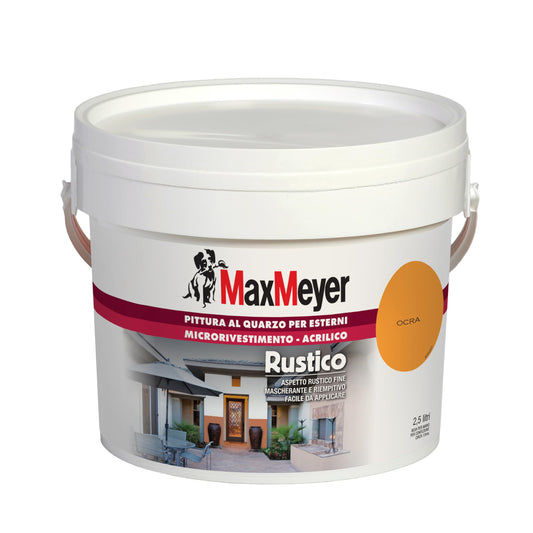 MaxMeyer Pittura per esterni Quarzo Rustico OCRA 2,5 L