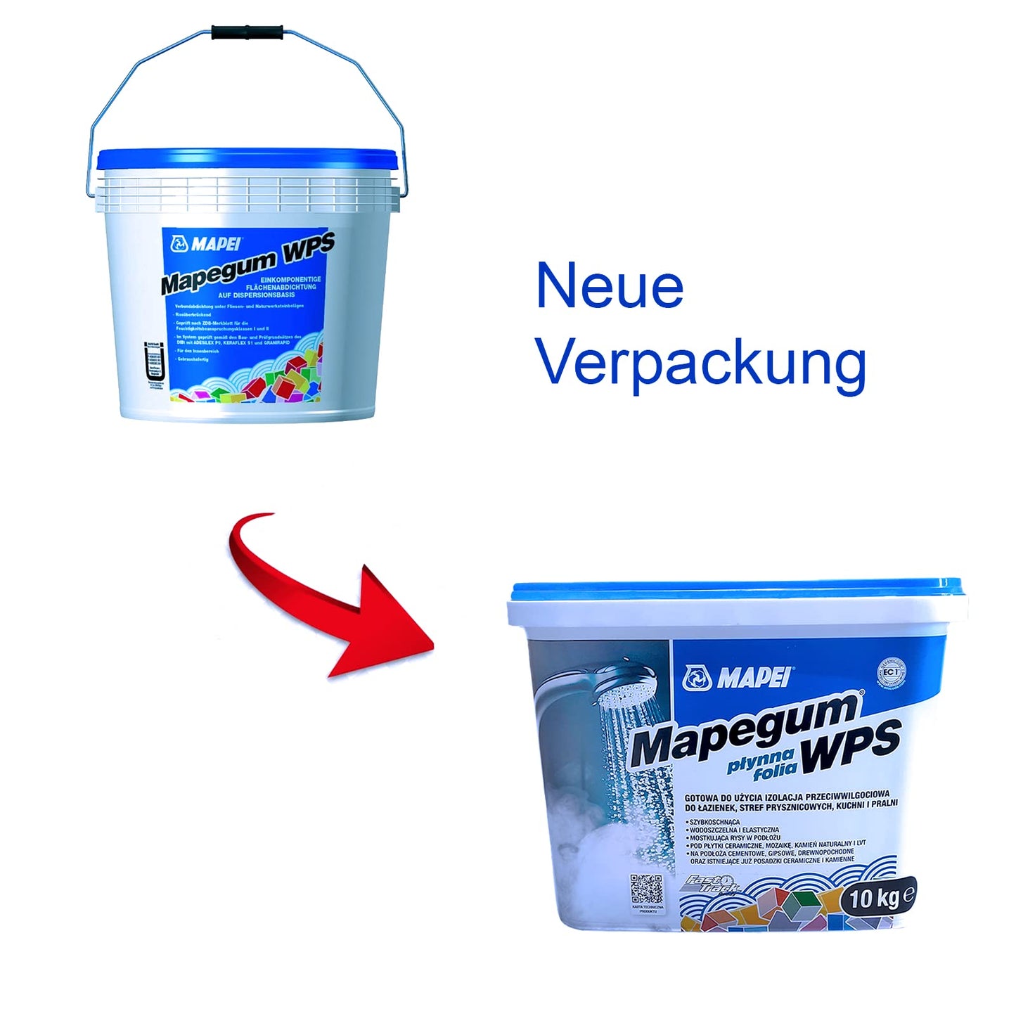 Mapei 124810, Mapegum WPS, membrana anti-umidità a rapida essiccazione, 10 kg.