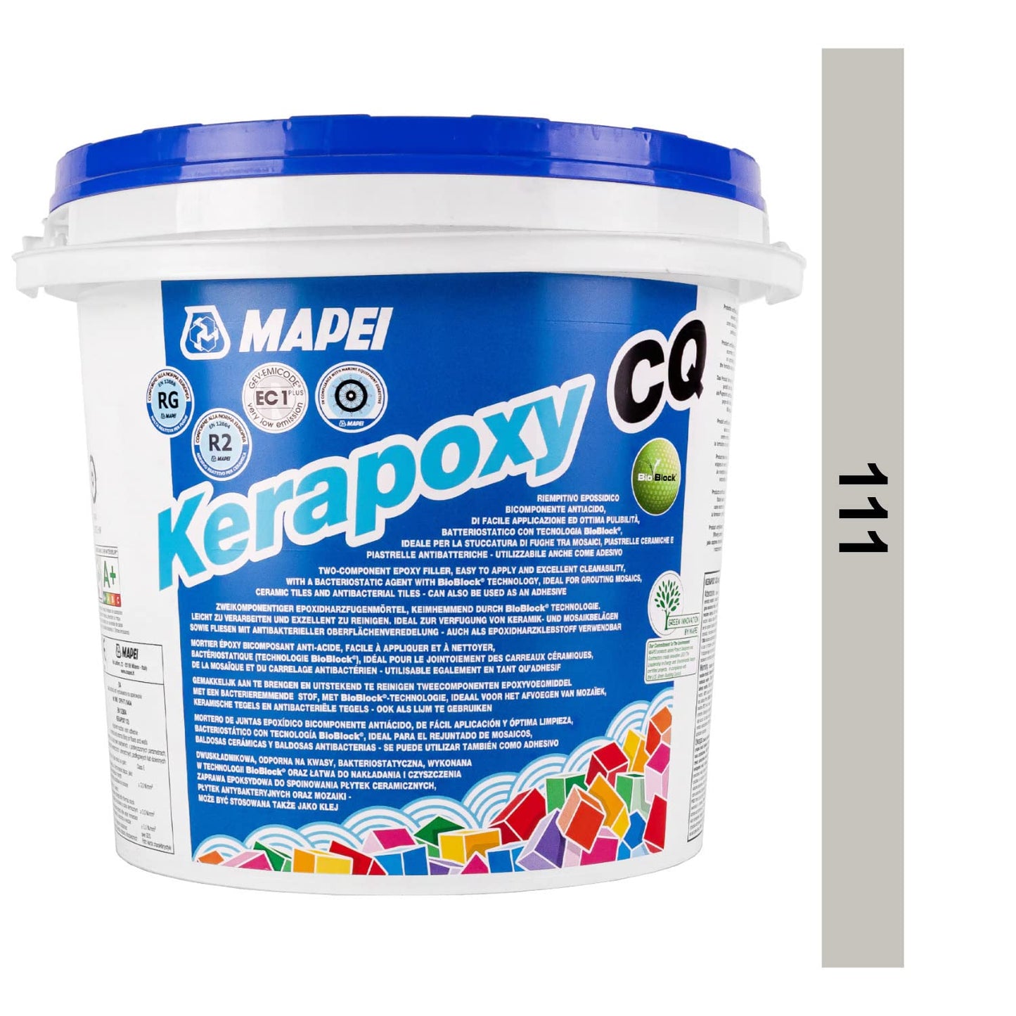 KERAPOXY CQ MALTA EPOSSIDICA BICOMP. PER FUGHE KG. 3 MAPEI, COLORE GRIGIO ARGENTO/111