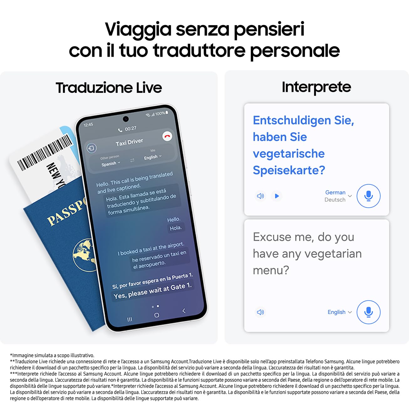 Samsung Galaxy S24 FE Smartphone AI, Caricatore Incluso, Display Dynamic AMOLED 2X 6.7'', Dual SIM, Fotocamera 50MP, 8GB RAM, 128GB, Batteria a lunga durata, IP68, Blue [Versione Italiana]